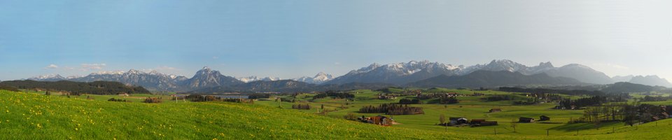 Panoramablick beim Panoramahof Miller, Allgäu